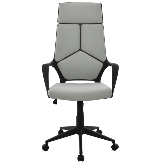 Καρεκλα γραφειου anivia hm1073.21 γκρι & σκελετο μαυρο 64x61x127 cm **