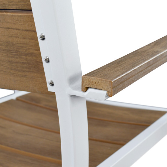 Σετ τραπεζαριασ 7τμχ αλουμινιου σε λευκο χρωμα hm5233.01 **