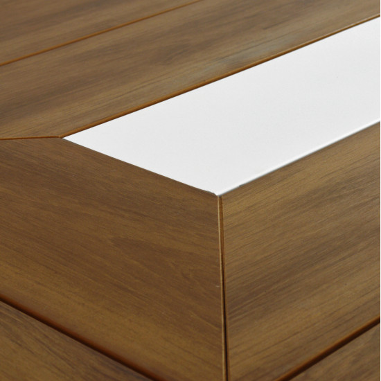 Σετ τραπεζαριασ 7τμχ αλουμινιου σε λευκο χρωμα hm5233.01 **