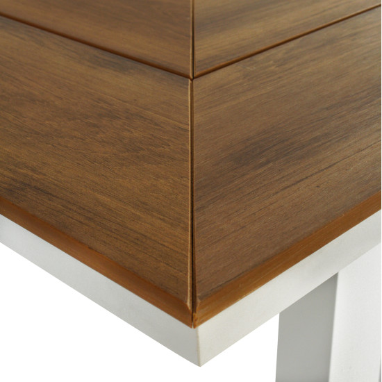 Σετ τραπεζαριασ 7τμχ αλουμινιου σε λευκο χρωμα hm5233.01 **