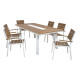 Σετ τραπεζαριασ taber hm10738.01 τραπεζι & 6 πολυθρονεσ-αλουμινιο & polywood-λευκο ** Σετ τραπεζαριασ taber hm10738.01 τραπεζι & 6 πολυθρονεσ-αλουμινιο & polywood-λευκο **