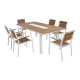Σετ τραπεζαριασ taber hm10738.01 τραπεζι & 6 πολυθρονεσ-αλουμινιο & polywood-λευκο ** Σετ τραπεζαριασ taber hm10738.01 τραπεζι & 6 πολυθρονεσ-αλουμινιο & polywood-λευκο **