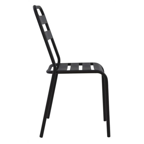 Καρεκλα μεταλλικη μαυρη jason hm5177.01 43x50x86cm **