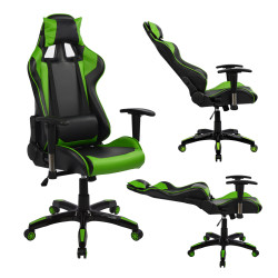 Πολυθρονα gaming racing hm1056.03 μαυρο - πρασινο pu 67x70x134 εκ. ** Πολυθρονα gaming racing hm1056.03 μαυρο - πρασινο pu 67x70x134 εκ. **