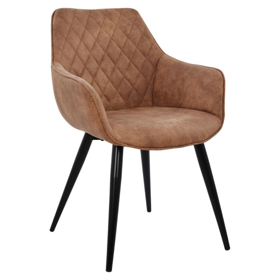 ΠΟΛΥΘΡΟΝΑ MANDO HM8006.03 ΜΕ ΚΑΦΕ NUBUCK ΥΦΑΣΜΑ 60x60x84 εκ. - 2τεμ **