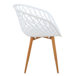 ΠΟΛΥΘΡΟΝΑ ΠΟΛΥΠΡΟΠΥΛΕΝΙΟΥ ΛΕΥΚΗ ΜΕ ΜΕΤΑΛΛΙΚΑ ΠΟΔΙΑ ΑΠΟΜΙΜΗΣΗ ΞΥΛΟΥ ARIADNE HM8001.01 62,5x56x80 εκ. - 4τεμ ** ΠΟΛΥΘΡΟΝΑ ΠΟΛΥΠΡΟΠΥΛΕΝΙΟΥ ΛΕΥΚΗ ΜΕ ΜΕΤΑΛΛΙΚΑ ΠΟΔΙΑ ΑΠΟΜΙΜΗΣΗ ΞΥΛΟΥ ARIADNE HM8001.01 62,5x56x80 εκ. - 4τεμ **