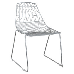 Καρεκλα μεταλλικη ασημι icarus hm8010.10 54x57x79cm **