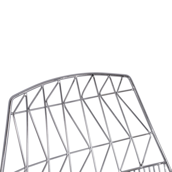 Καρεκλα μεταλλικη ασημι icarus hm8010.10 54x57x79cm ** Καρεκλα μεταλλικη ασημι icarus hm8010.10 54x57x79cm **