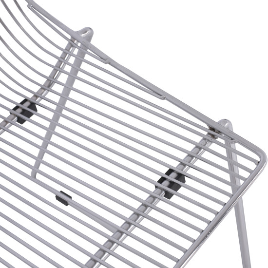 Καρεκλα μεταλλικη ασημι icarus hm8010.10 54x57x79cm ** Καρεκλα μεταλλικη ασημι icarus hm8010.10 54x57x79cm **