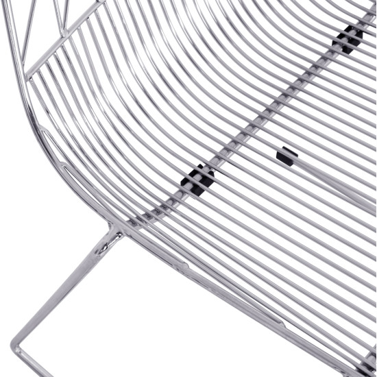 Καρεκλα μεταλλικη ασημι icarus hm8010.10 54x57x79cm **