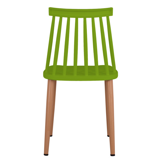 ΚΑΡΕΚΛΑ ΤΡΑΠΕΖΑΡΙΑΣ HM8052.08 VANESSA ΠΡΑΣΙΝΗ ΜΕ ΜΕΤΑΛΛΙΚΑ ΠΟΔΙΑ 42,5x47x81,5 εκ. - 4τεμ **