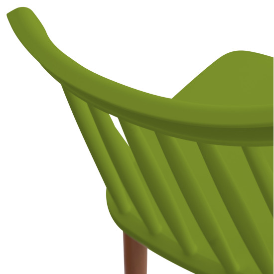 ΚΑΡΕΚΛΑ ΤΡΑΠΕΖΑΡΙΑΣ HM8052.08 VANESSA ΠΡΑΣΙΝΗ ΜΕ ΜΕΤΑΛΛΙΚΑ ΠΟΔΙΑ 42,5x47x81,5 εκ. - 4τεμ **