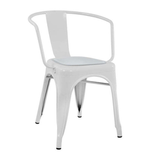 Καθισμα για καρεκλα hm0099.01 melita απο pu λευκο με μαγνητη **