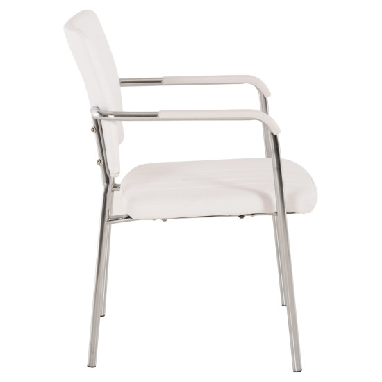ΚΑΡΕΚΛΑ QUESTA ΜΕ ΜΠΡΑΤΣΑ HM1070.02 ΛΕΥΚΗ 56,5x59x85 cm - 4τεμ **