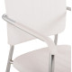 ΚΑΡΕΚΛΑ QUESTA ΜΕ ΜΠΡΑΤΣΑ HM1070.02 ΛΕΥΚΗ 56,5x59x85 cm - 4τεμ **