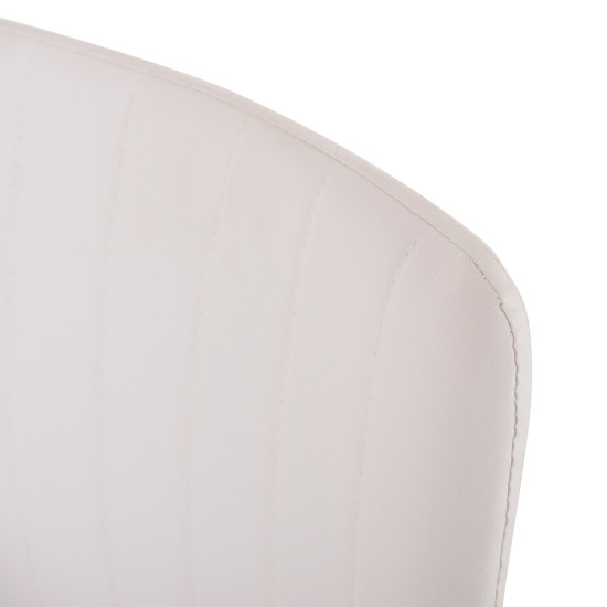 ΚΑΡΕΚΛΑ QUESTA ΜΕ ΜΠΡΑΤΣΑ HM1070.02 ΛΕΥΚΗ 56,5x59x85 cm - 4τεμ **