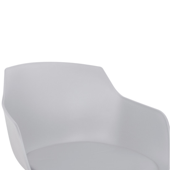 ΚΑΡΕΚΛΑ ΤΡΑΠΕΖΑΡΙΑΣ LUCIE HM8242.01 ΛΕΥΚΗ ΜΕ ΜΕΤΑΛΛΙΚΑ ΠΟΔΙΑ 56Χ57Χ80 ΕΚ - 2τεμ **