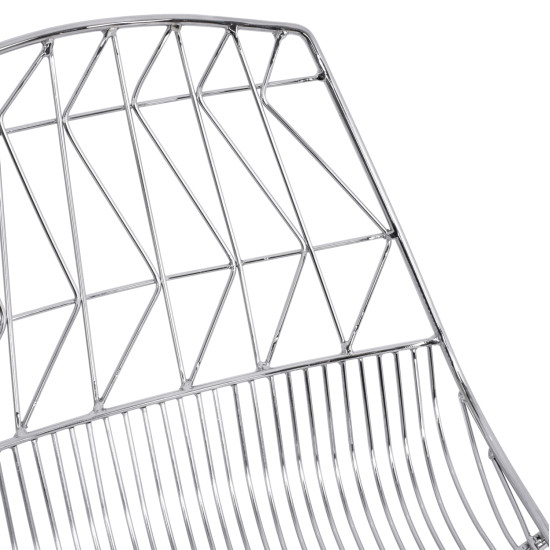 Σκαμπω bar μεταλλικο hm5465.100 lux χρωμιου 57x56,5x107 εκ. **