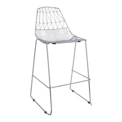 Σκαμπω bar μεταλλικο hm5465.100 lux χρωμιου 57x56,5x107 εκ. **