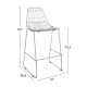 Σκαμπω bar μεταλλικο hm5465.100 lux χρωμιου 57x56,5x107 εκ. **