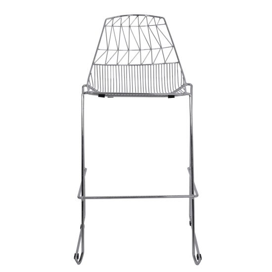Σκαμπω bar μεταλλικο hm5465.100 lux χρωμιου 57x56,5x107 εκ. **