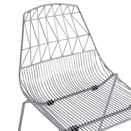Σκαμπω bar μεταλλικο hm5465.100 lux χρωμιου 57x56,5x107 εκ. **