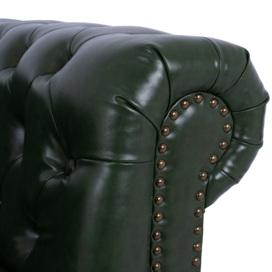 Πολυθρονα t.chesterfield polina hm3011.08 pu κυπαρισσι 106x87x70y εκ. **