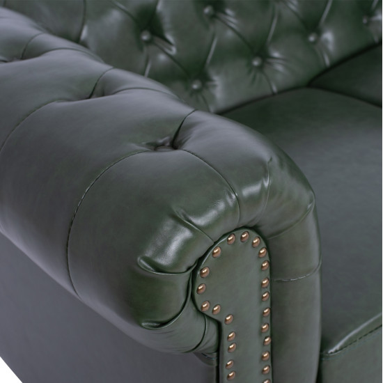 Καναπεσ 2θεσιοσ t.chesterfield hm3010.08 τεχνοδερμα κυπαρισσι 150x90x72 εκ. **
