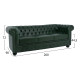 Καναπεσ 3θεσιοσ t.chesterfield hm3009.08 τεχνοδερμα κυπαρισσι 208x90x73 εκ. **