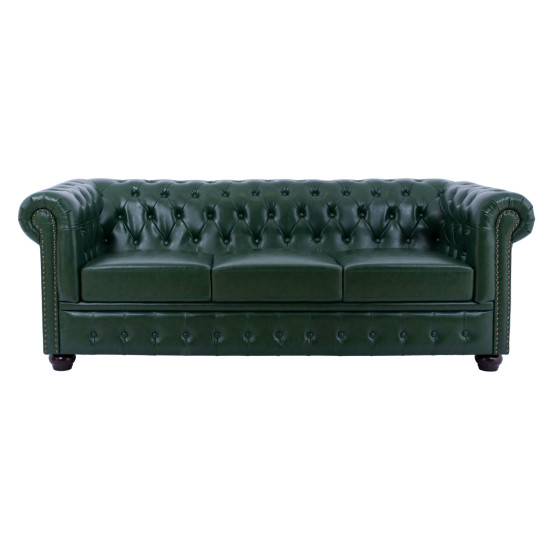 Καναπεσ 3θεσιοσ t.chesterfield hm3009.08 τεχνοδερμα κυπαρισσι 208x90x73 εκ. **