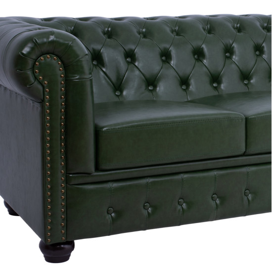 Καναπεσ 3θεσιοσ t.chesterfield hm3009.08 τεχνοδερμα κυπαρισσι 208x90x73 εκ. **