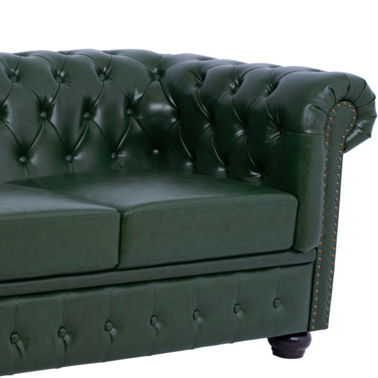 Καναπεσ 3θεσιοσ t.chesterfield hm3009.08 τεχνοδερμα κυπαρισσι 208x90x73 εκ. **