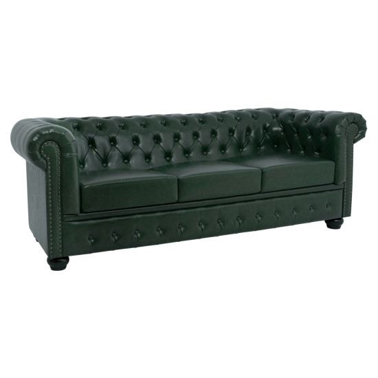 Καναπεσ 3θεσιοσ t.chesterfield hm3009.08 τεχνοδερμα κυπαρισσι 208x90x73 εκ. **