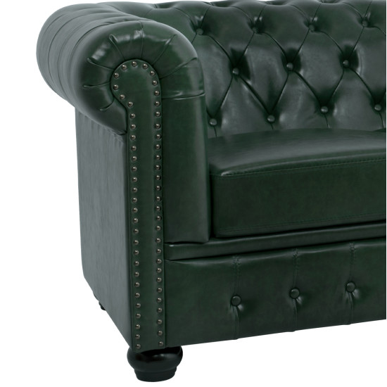 Καναπεσ 3θεσιοσ t.chesterfield hm3009.08 τεχνοδερμα κυπαρισσι 208x90x73 εκ. **