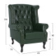 Πολυθρονα-μπερζερα t.chesterfield polina hm0053.08 pu κυπαρισσι 83x79x104 εκ **