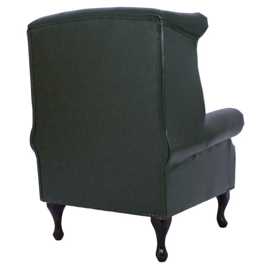 Πολυθρονα-μπερζερα t.chesterfield polina hm0053.08 pu κυπαρισσι 83x79x104 εκ **