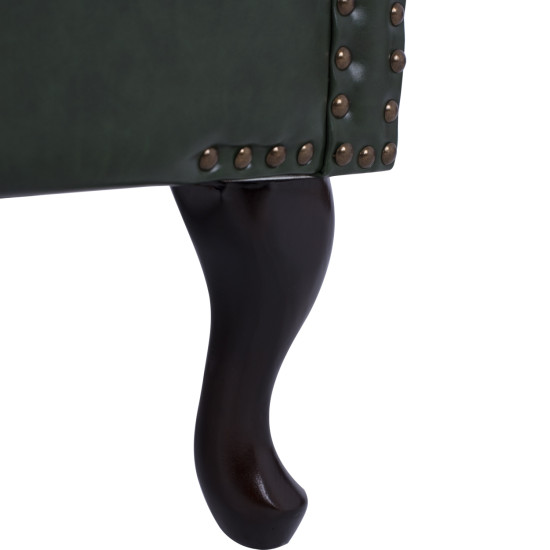 Πολυθρονα-μπερζερα t.chesterfield polina hm0053.08 pu κυπαρισσι 83x79x104 εκ **