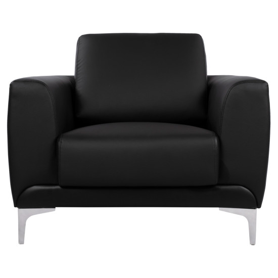 Πολυθρονα kenzie hm3121.11 με μαυρο pu 89x81x81 εκ. **