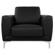 Πολυθρονα kenzie hm3121.11 με μαυρο pu 89x81x81 εκ. **