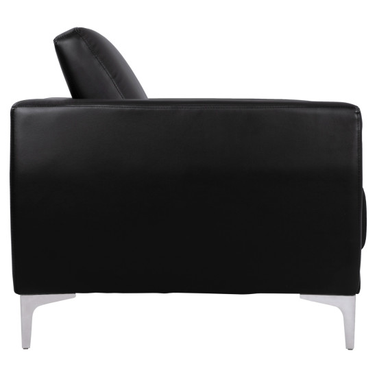 Πολυθρονα kenzie hm3121.11 με μαυρο pu 89x81x81 εκ. **
