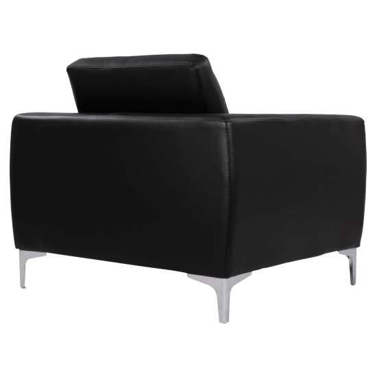 Πολυθρονα kenzie hm3121.11 με μαυρο pu 89x81x81 εκ. **