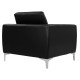 Πολυθρονα kenzie hm3121.11 με μαυρο pu 89x81x81 εκ. **