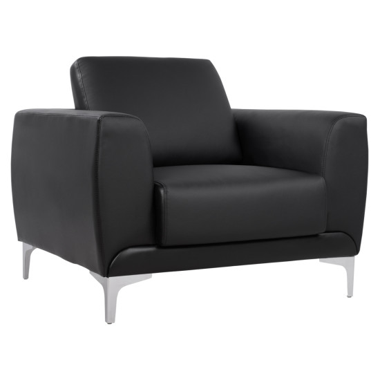 Πολυθρονα kenzie hm3121.11 με μαυρο pu 89x81x81 εκ. **