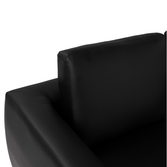 Πολυθρονα kenzie hm3121.11 με μαυρο pu 89x81x81 εκ. **