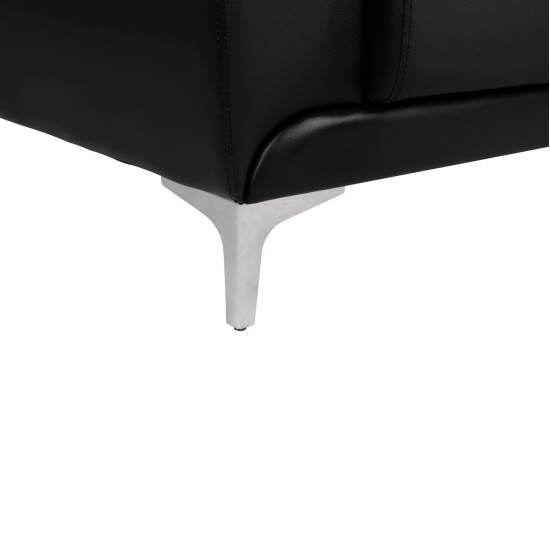 Πολυθρονα kenzie hm3121.11 με μαυρο pu 89x81x81 εκ. **