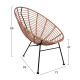 Σετ εξωτερικου χωρου 3τμχ allegra hm10335 μπεζ wicker-μεταλλο **