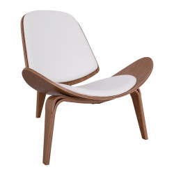 Πολυθρονα superior plus hm1128.03 φυσικο με λευκο μαξιλαρι pu 89x83x76yεκ. **