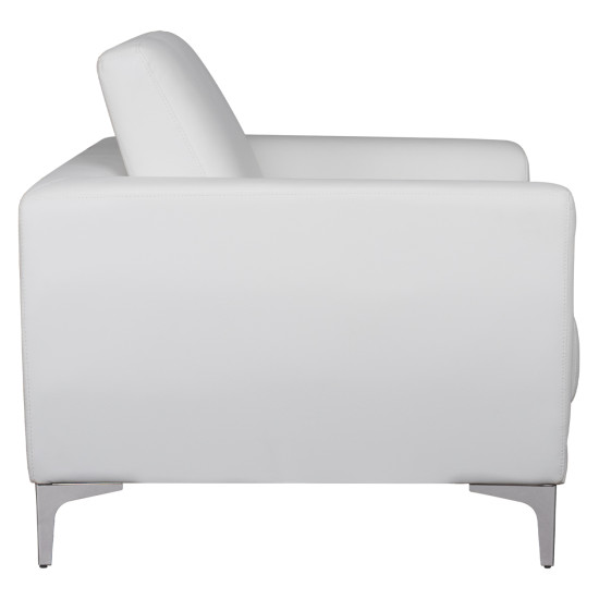 Πολυθρονα kenzie hm3121.12 με λευκο pu 89x81x81 εκ. **