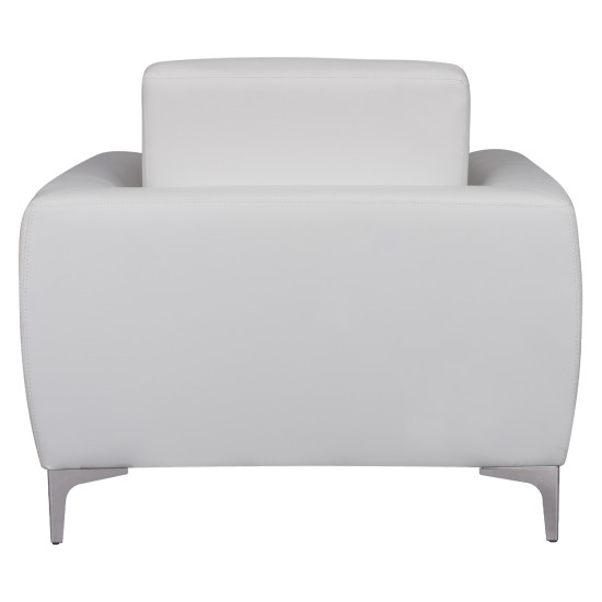 Πολυθρονα kenzie hm3121.12 με λευκο pu 89x81x81 εκ. **