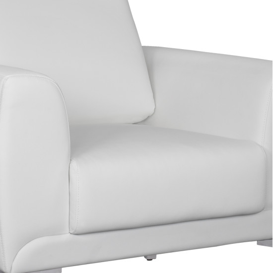Πολυθρονα kenzie hm3121.12 με λευκο pu 89x81x81 εκ. **